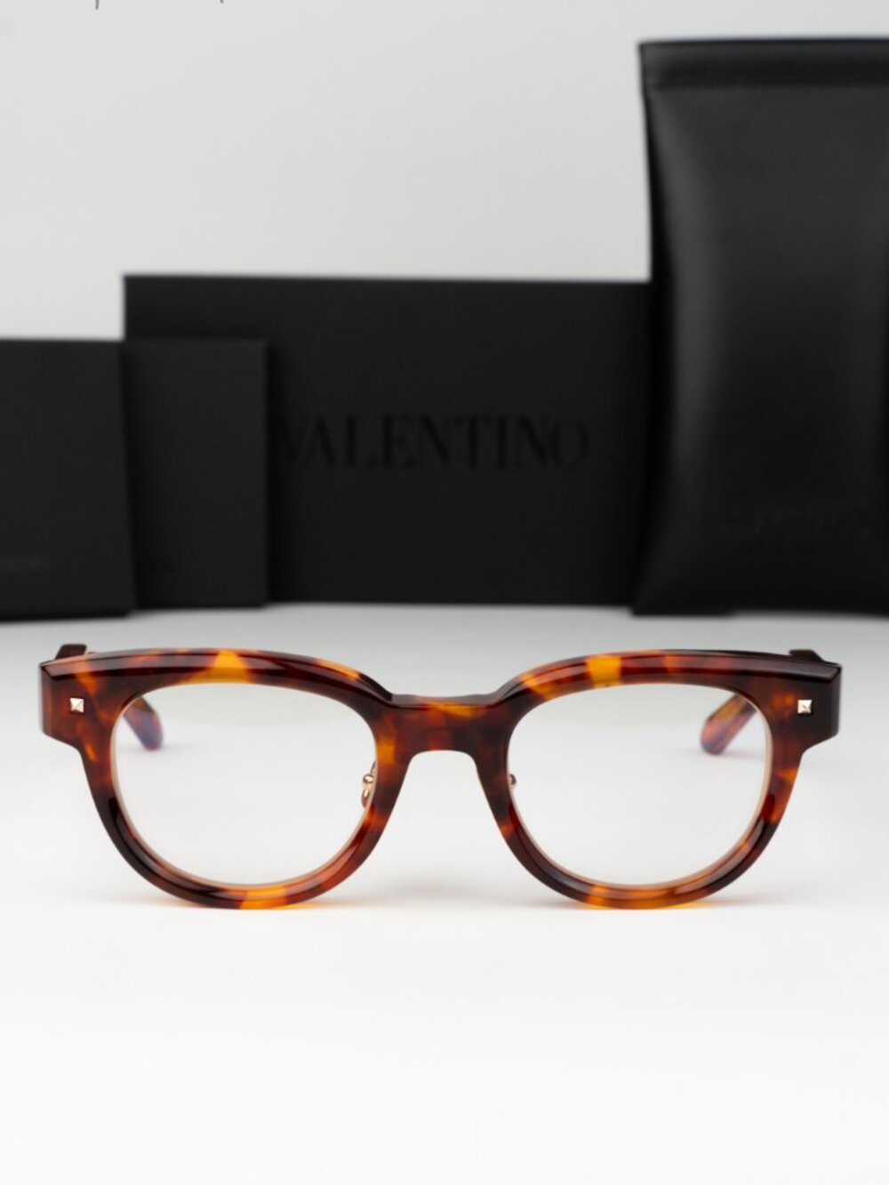 Valentino Men Eyeglasses Havana Square V-ESSENTIAL-V VLX-163 B-AF NEW AUTHENTIC